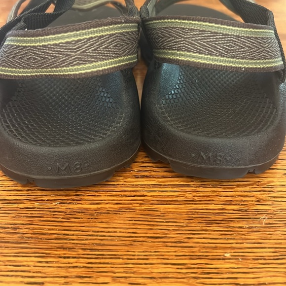 Chaco Classic Z/1 Sandals Men SZ 8 Black Green Vibram Sport Adjustable Open Toe - Picture 12 of 15